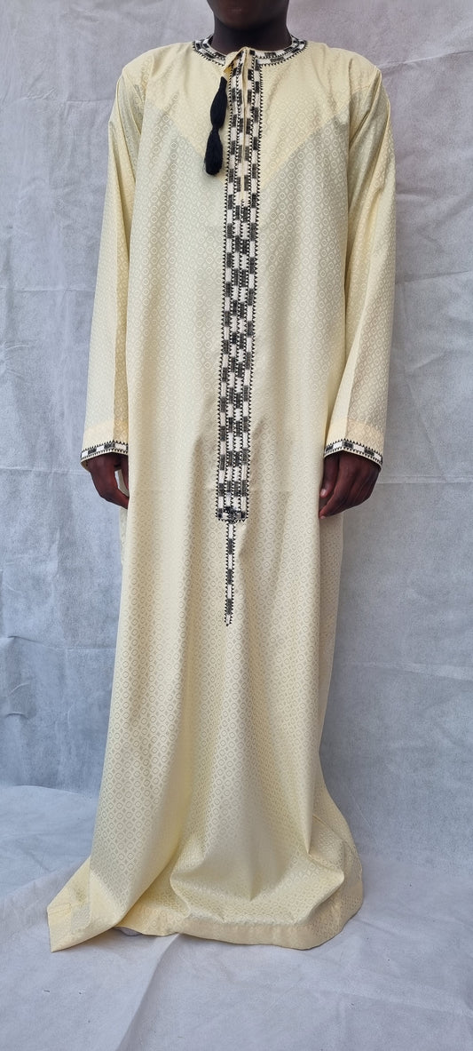 yellow mens qamis