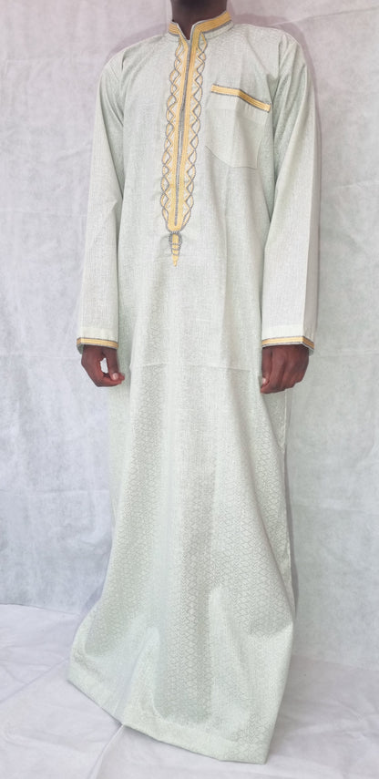 Islamic traditional jubba ,thobe men inlight green