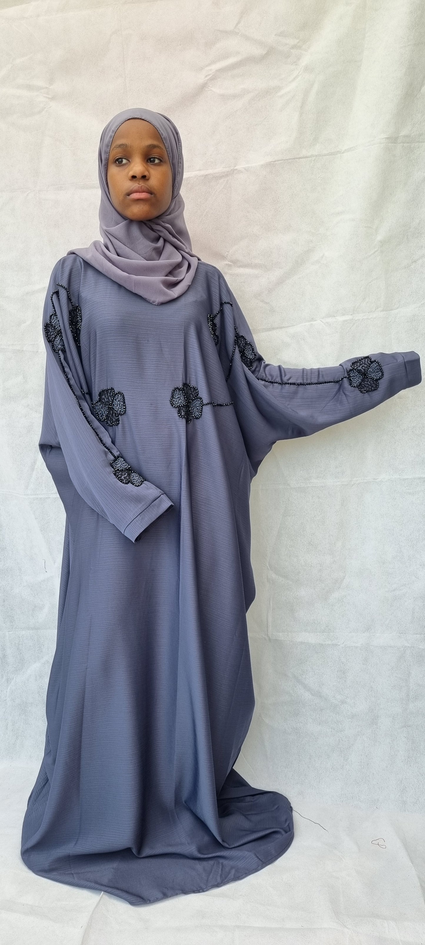 Grey abaya