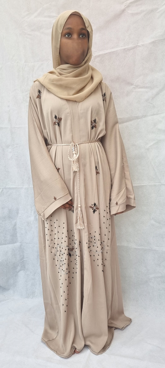 beige abaya