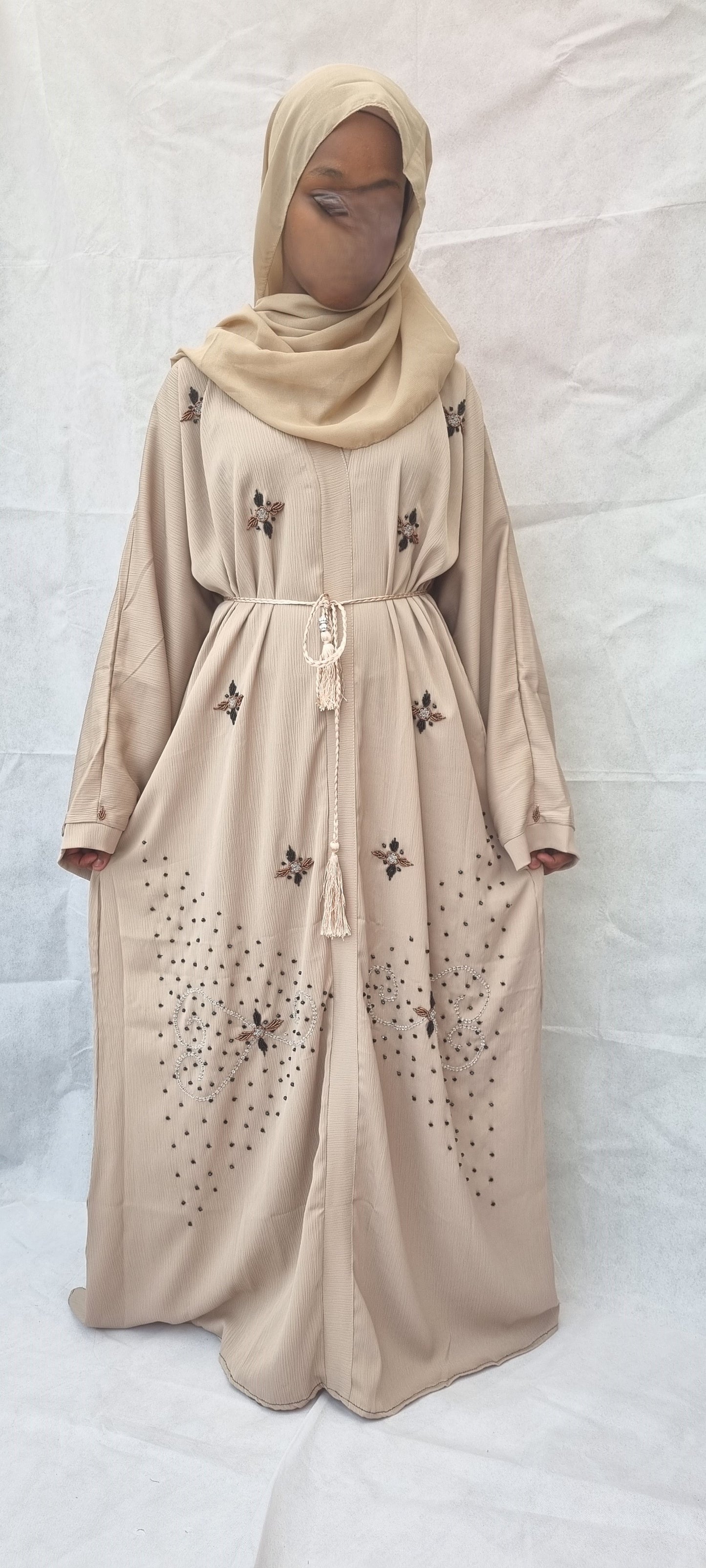 beige abaya