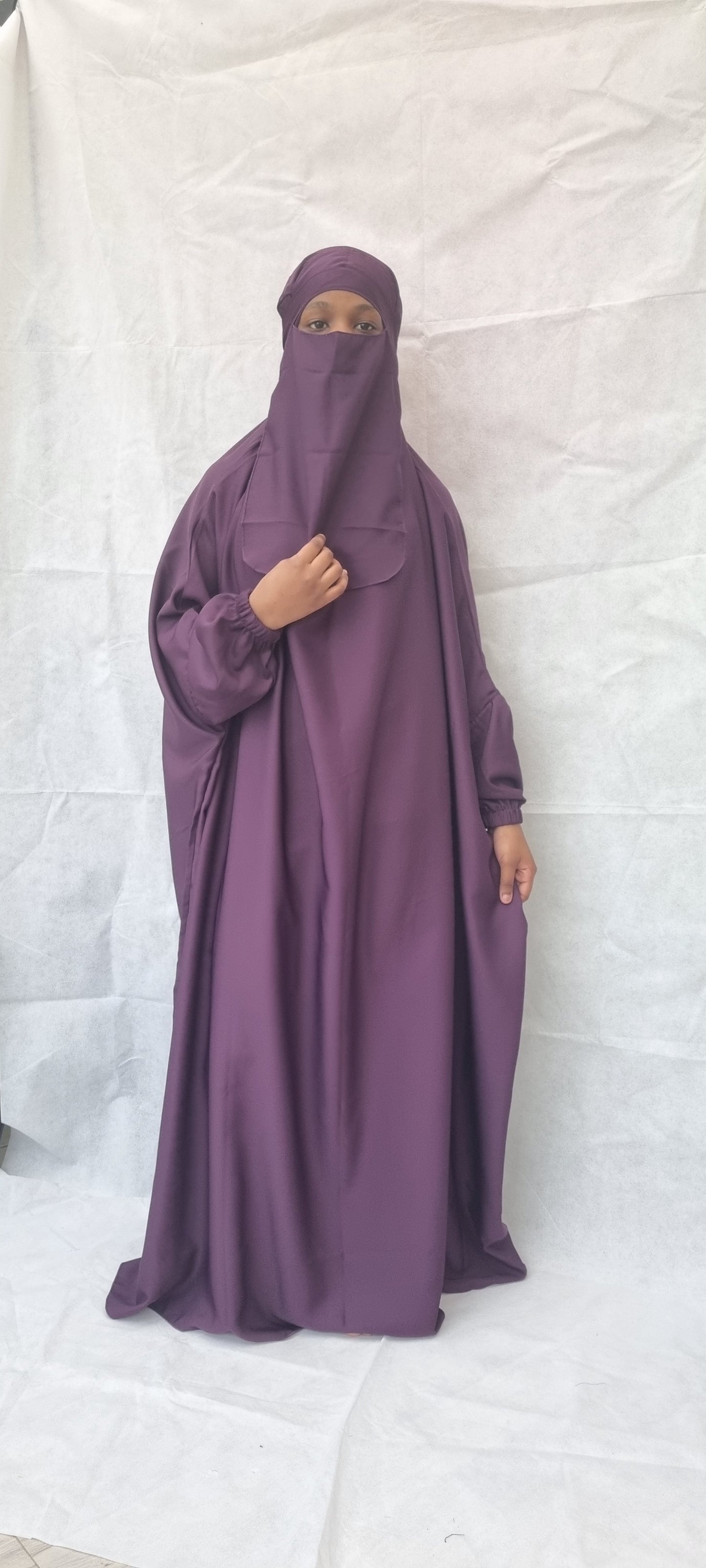 One Piece Full Length Purple Jilbab