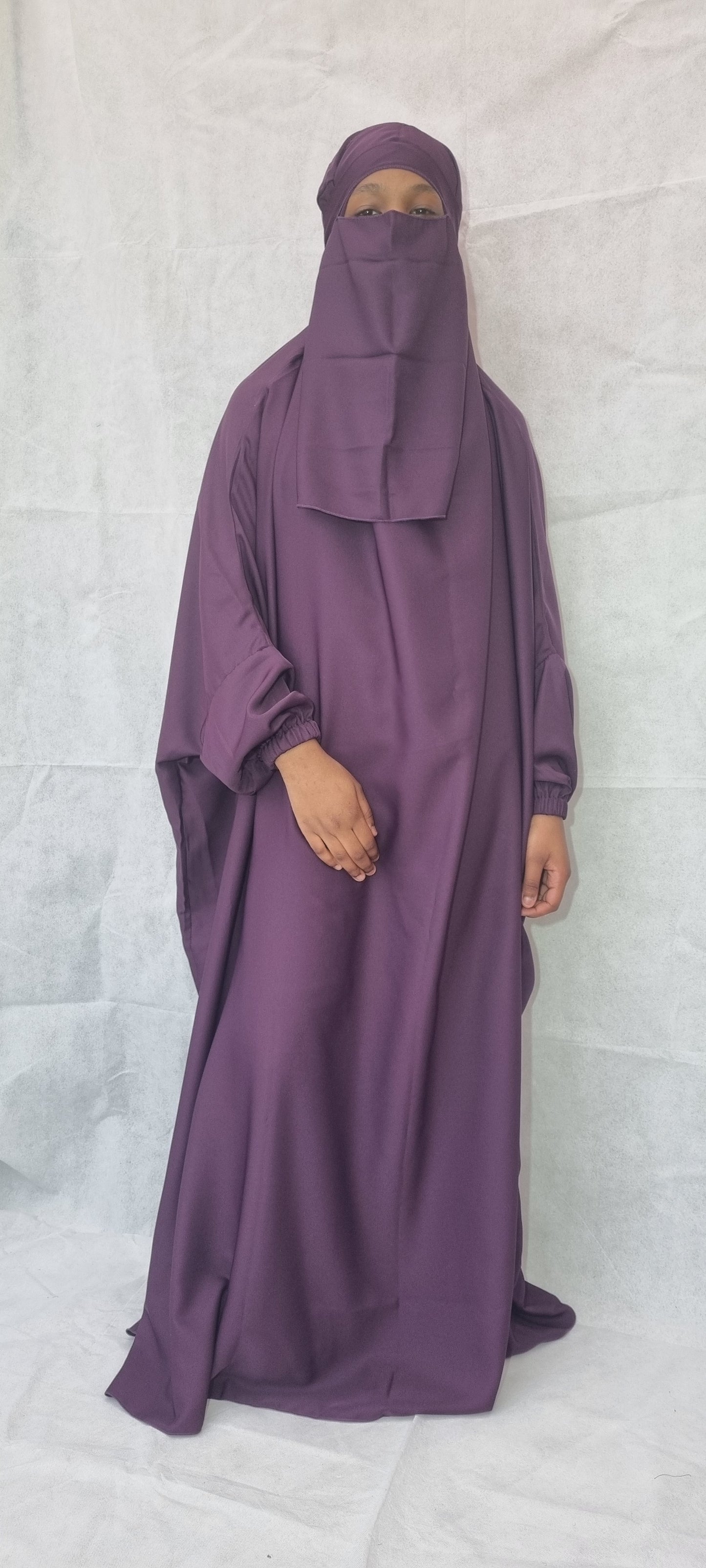 One Piece Full Length Purple Jilbab