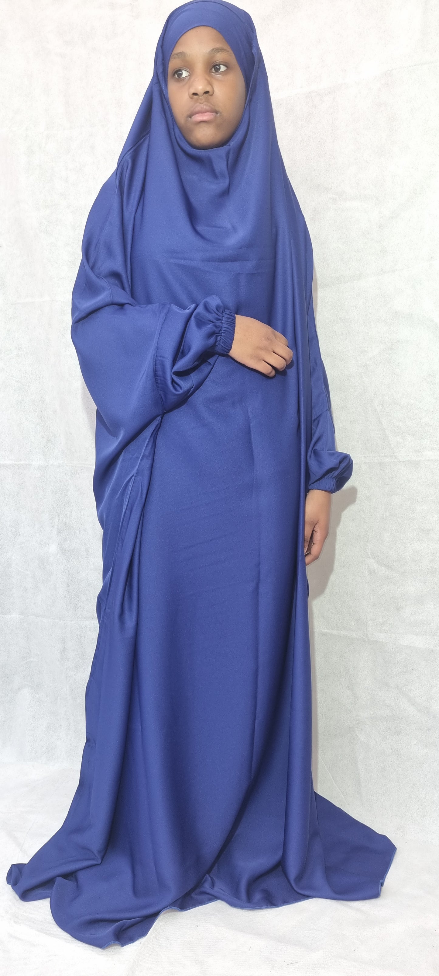 One Piece Full Length royal blue Jilbab