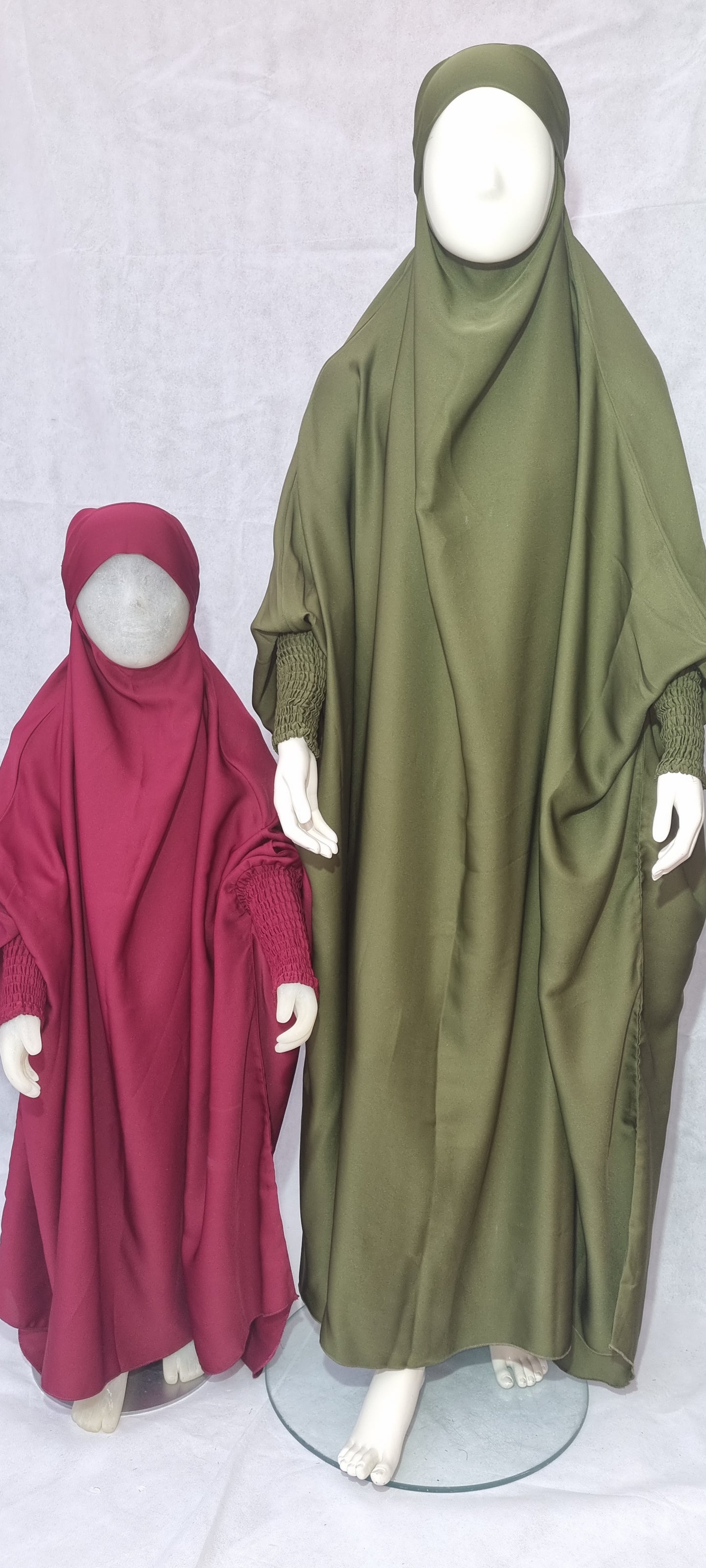 kids jilbab green olive