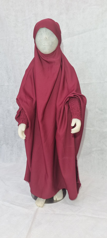 One Piece Full Length red kids Jilbab