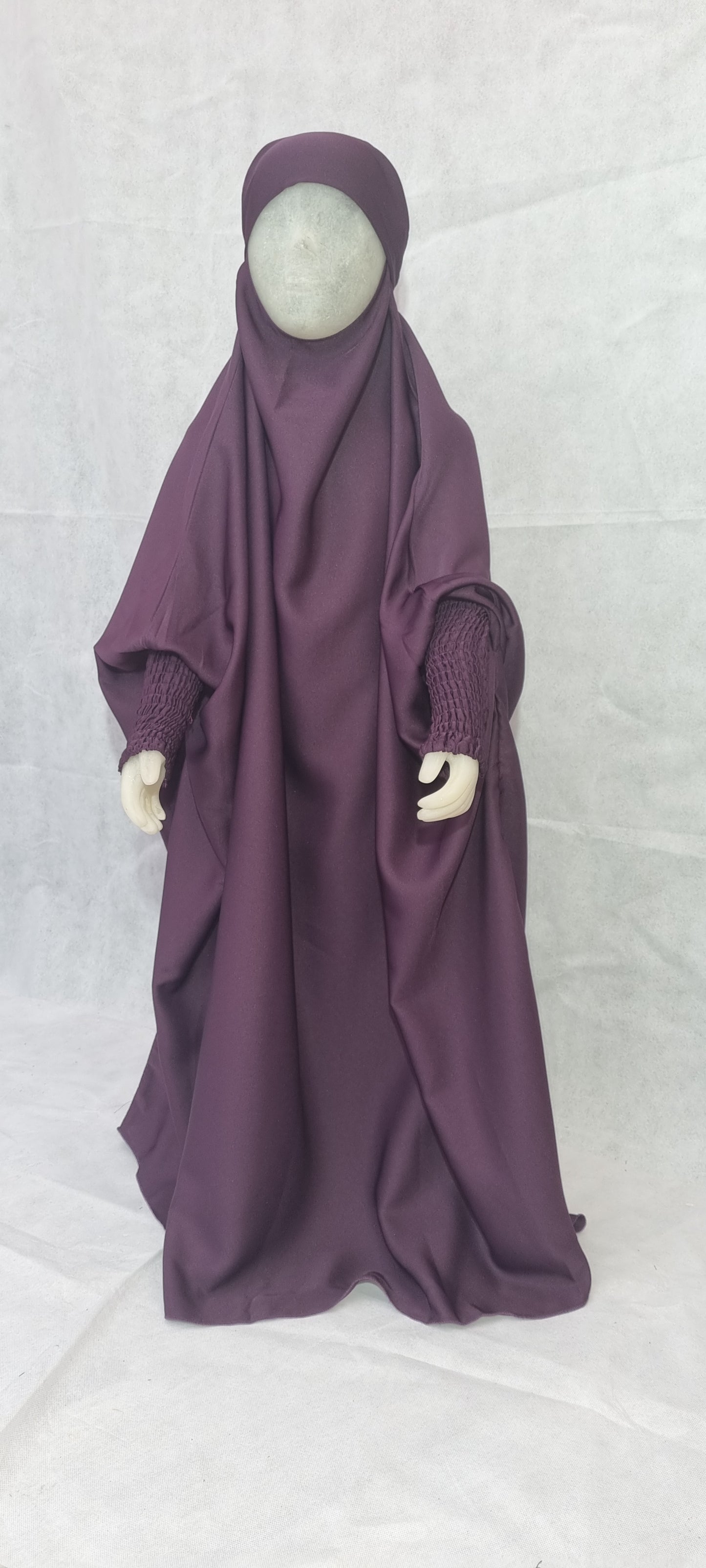 One Piece Full Length Purple kids Jilbab