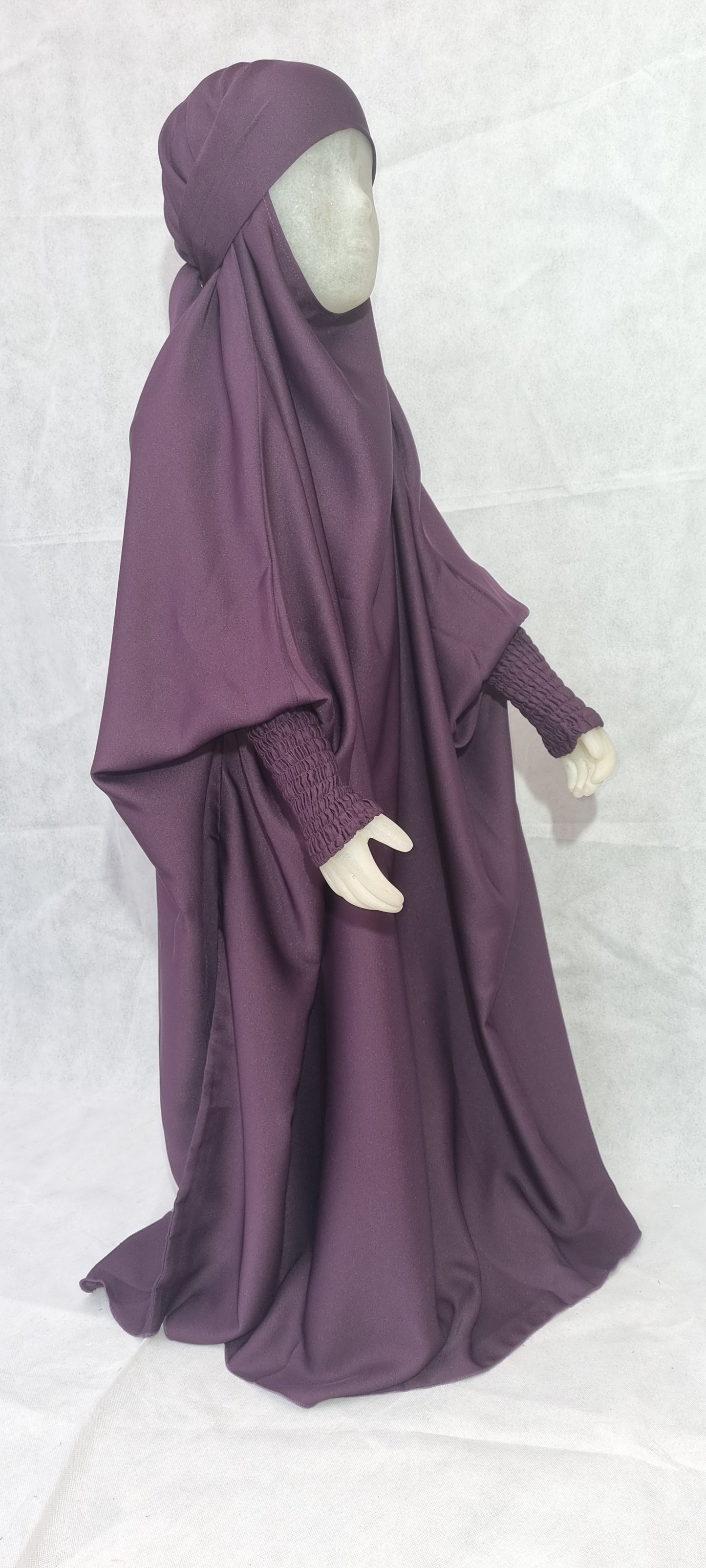 One Piece Full Length Purple kids Jilbab