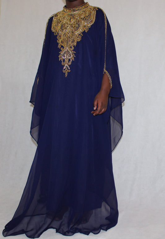 Navy Bleu Abaya For Kids