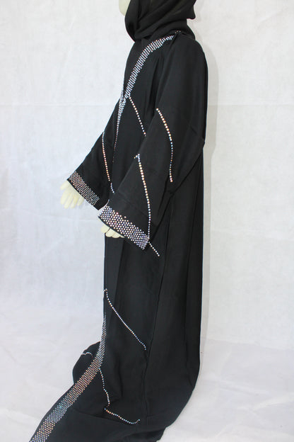 Kids abaya with silver details