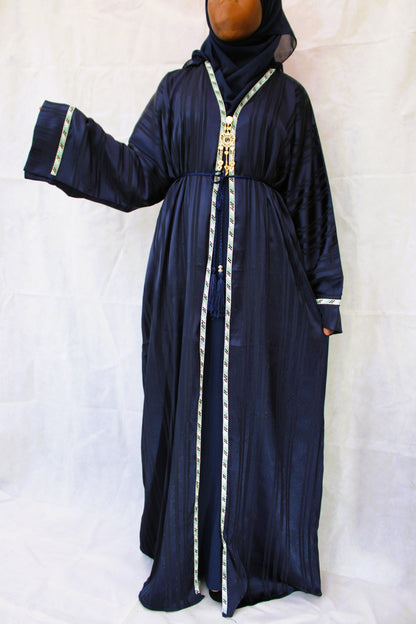 Navy Blue Caftan abaya