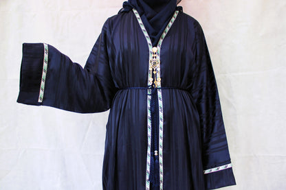 Navy Blue Caftan abaya