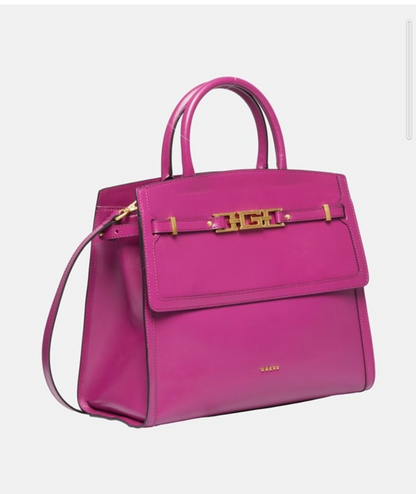 Guess Leather Tote Bag Fuchsia