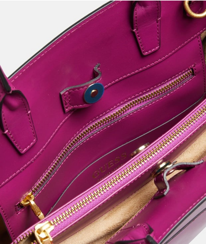 Guess Leather Tote Bag Fuchsia